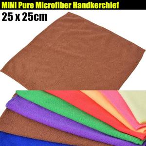 25x25cm 남여 어린이 및 성인 미니 마이크로 화이버 퓨어 컬러 손수건, 속건성 흡수성 소형 손수건