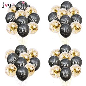 JOY-ENLIFE 10pcs 풍선 색종이 풍선 12 인치 라텍스 풍선 30 40 50 60 년 생일 파티 성인 호일 헬륨 풍선
