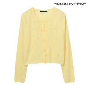 정상가:79,000원 ㅣ [미니멈 에브리데이]펀칭 모헤어 크롭 니트 가디건 (EB1CK029D)