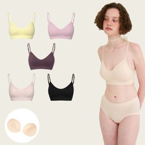 CJ단독구성[최초가85,000원]25SS뉴컬러 입고 하트핏 캐미브라 5종+볼륨패드 드림