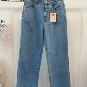 [브리치] 다비몽 / 테니 스판 밴딩 와이드 연청바지 (S 3XL)