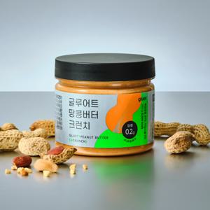 글루어트 저당 식물성 고단백 무설탕 땅콩버터 크런치 280g x 2개