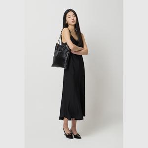 시트린 레이스 패치 슬립 원피스_SAOP02511BK