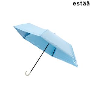 PE-2E3P506BU 페일 진주 미니 하트 컷 3단 우양산 블루