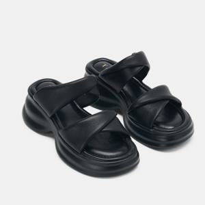 여성 샌들 굽 6CM G25018_BLACK