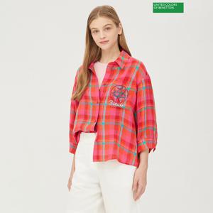 카밀 체크 블라우스 BABLA5531