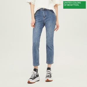 포켓 포인트 일자핏 데님팬츠 BADP11311_IN