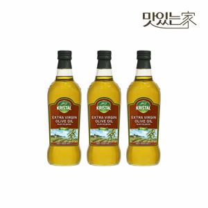 크리스탈 지중해 엑스타라버진 올리브오일 1L 3병