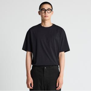 [STCO]Supima Cotton 포켓 반팔 티셔츠_블랙 (오버핏)-SOSTSBVB82
