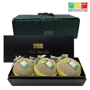 [델피아] 과일 선물세트 국내산 머스크메론  (3입 4.5Kg 내외)