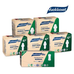 VUOKKOSET  생리대 노말윙1팩+롱윙1팩+나이트윙3팩+팬티라이너(14p)1팩