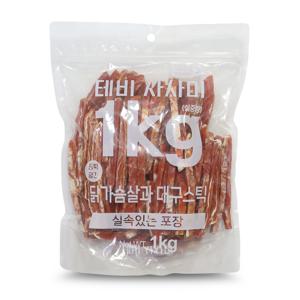 테비사사미 강아지간식 닭가슴살과 대구스틱 1kg 대용량 수제애견간식