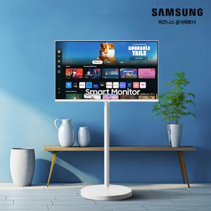 삼성 스탠드TV 스마트모니터 M5 M7 각도조절 무소음 높이조절 거치대 리모컨포함