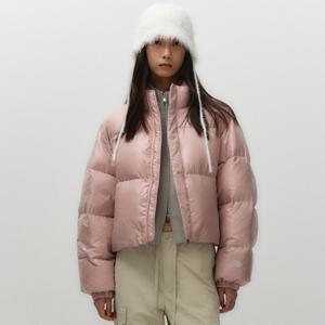 언레이블 드림 크롭 푸퍼 덕 다운 핑크