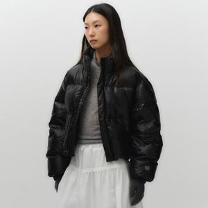 언레이블 드림 크롭 푸퍼 덕 다운 블랙