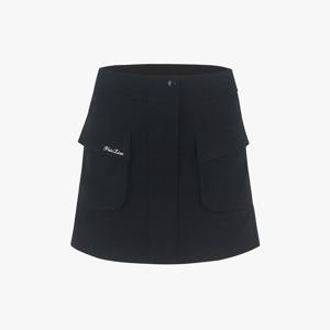 카고 플레어 하이웨이스트 스커트(블랙)
