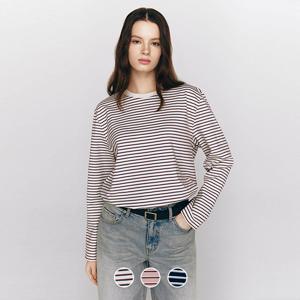 325509 여 저지 멀티 스트라이프 긴팔티