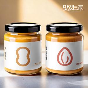 닥터루트 무첨가 무심 땅콩버터 200g 1병 + 아몬드버터 200g 1병