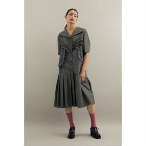 [최초 판매가: 548,000원] Hem Pleats Mix Jersey Dress_LFDAA24250XXX
