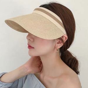 여성 라탄 썬캡 라탄 자외선차단모자 썬바이저