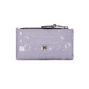 알렉산더 맥퀸 스컬 지퍼 카드지갑 632037 1JMFI 5390 LILAC
