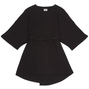 FSHT RIB 000 BLACK 여자 랩 반팔 오버핏