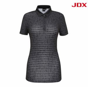여성 로고 패턴 카라티셔츠(X1TSU6573BK)