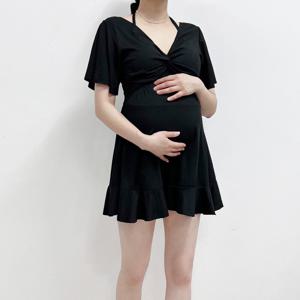 [브리치] 미즈큐즈 / (55 77까지) 홀터넥 꼬임 셔링 프릴 원피스수영복 빅