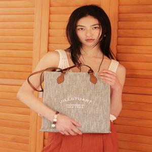 [질스튜어트 뉴욕 액세서리]  JABA4E332I2 [SUMMER JUTE] 브라운 주트 캔버스 숄더백 L