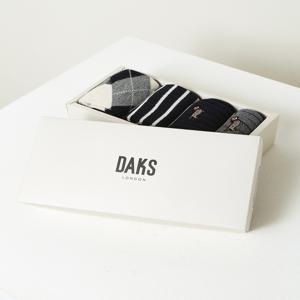 [닥스 액세서리]  DBSS5E302N2 [남성중목4족] 면혼방 혼합패턴 중목 4족 세트