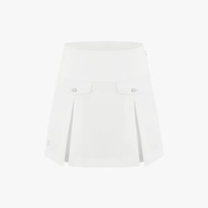 A라인 포켓 맞주름 스커트(화이트)