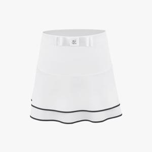 리본 벨트 장식 플레어 스커트(화이트)