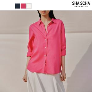 [홈쇼핑인기]여성 린넨 블렌디드 셔츠 1종