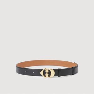 [Re-Order] Emblem Metal Leather Belt_LXAAW24100BKX