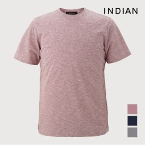INDIAN  면혼방 솔리드 라운드넥 반팔티셔츠_MITASYM2211