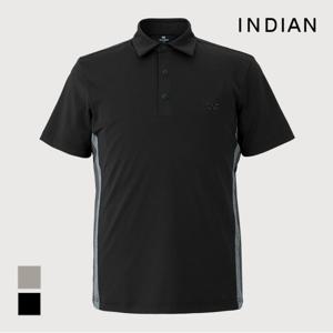 [INDIAN] 배색패치 솔리드 반팔티셔츠_MIGAS3M2411