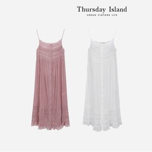 [Thursday Island] 셔링 레이스 레이어드 원피스(T234MOP245W)