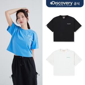 우먼스 백그래픽 크롭 반팔티셔츠 3종 택1   DWRS94043-SET