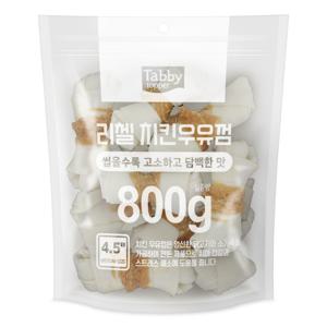 리첼  치킨우유껌 800g 대용량 강아지껌 치킨 M(4.5인치)
