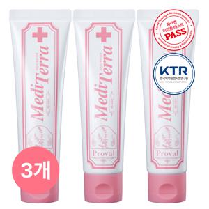 [치과/약국납품] 메디테라 시린이 치약 임산부 계면활성제 없는 천연 고불소 치약 120g, 3개