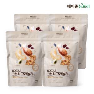 요거지니 크런치 저당 고단백 그래놀라 200g 4봉