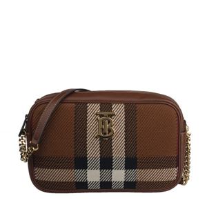 [BURBERRY] 니트 체크 롤라 카메라백 8049141