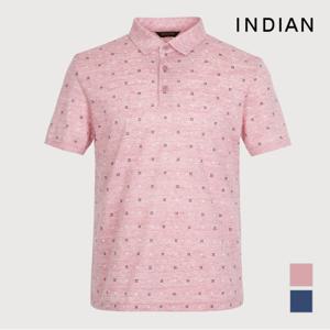 INDIAN  린넨혼방 올오버 에리형 반팔티셔츠_MITASYM3311