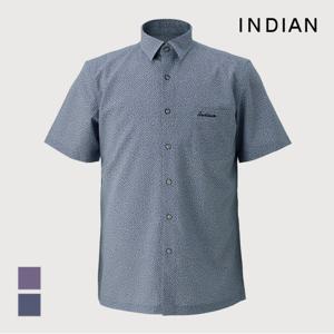 INDIAN  써커 프린트 솔리드라이크 반팔셔츠_MITNSYM3101