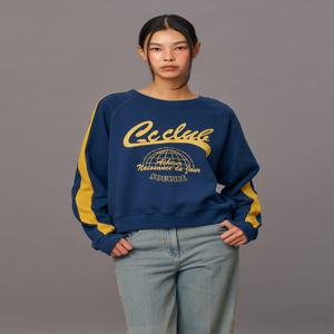 [씨씨콜렉트] 프린트 컬러블록 스웨트 셔츠 C244PSM701