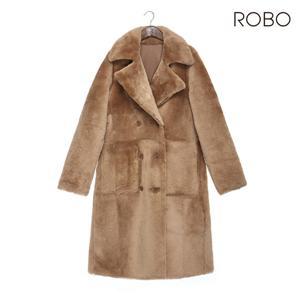 [베이지, 윈터블루 한정] 로보 24FW 리버시블 더블 롱 무스탕