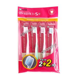 부광 안티프라그S 0.1mm 초극세모 칫솔 2+2개 총 4개 색상랜덤