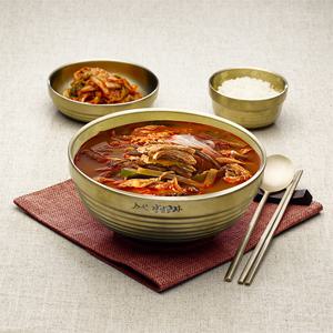[45년 칼국수 명인 강남교자]개운한 닭개장과 100% 국산 돈육 교자만두 혼합세트 / 닭개장 5팩(3.5Kg/10인분)+교자만두 1팩(1Kg)