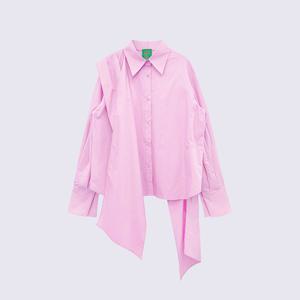 벌룬 슬리브 매듭 셔츠 2 COLOR