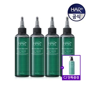 오프레시 딥 허벌 두피 워터 스케일러 200ml x4 (탈모완화기능성)+오프레시 헤어팩 본품